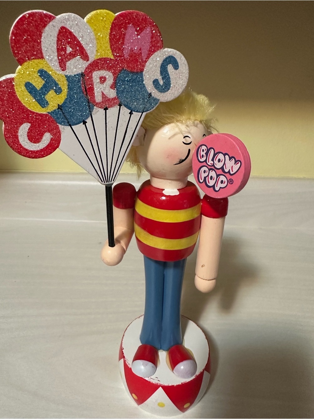 Charms Blow Pop Wooden Carnival Boy Nutcracker